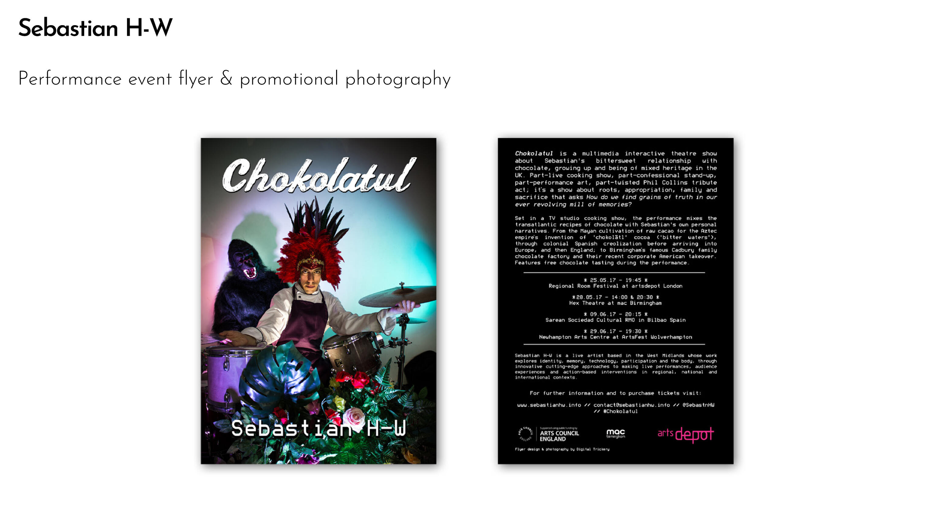 flyer design for Sebastian HW art event